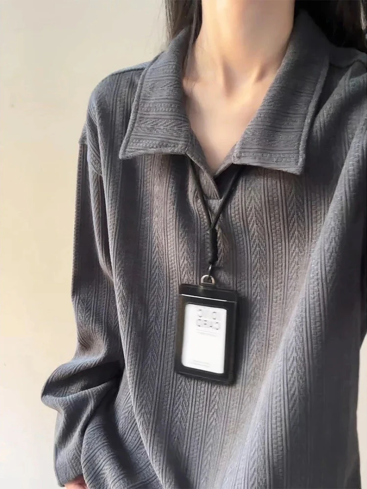 

Мужская осенняя толстовка Deep ey с узором в виде колосьев пшеницы, свободного кроя, с американским воротником, удобная...