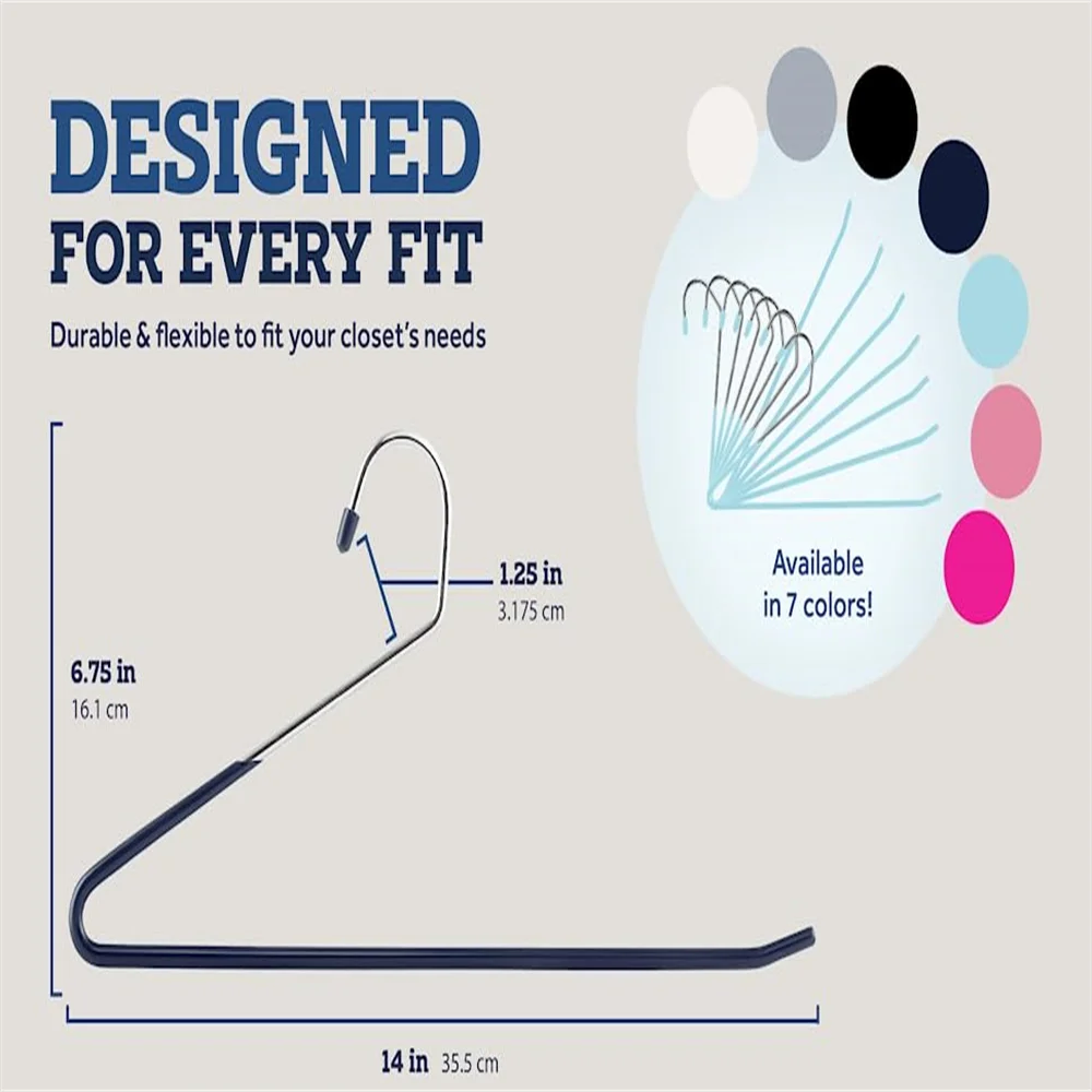 Cintre en Métal Antidérapant pour viser et Jeans, Gain de Place, Durable et Robuste