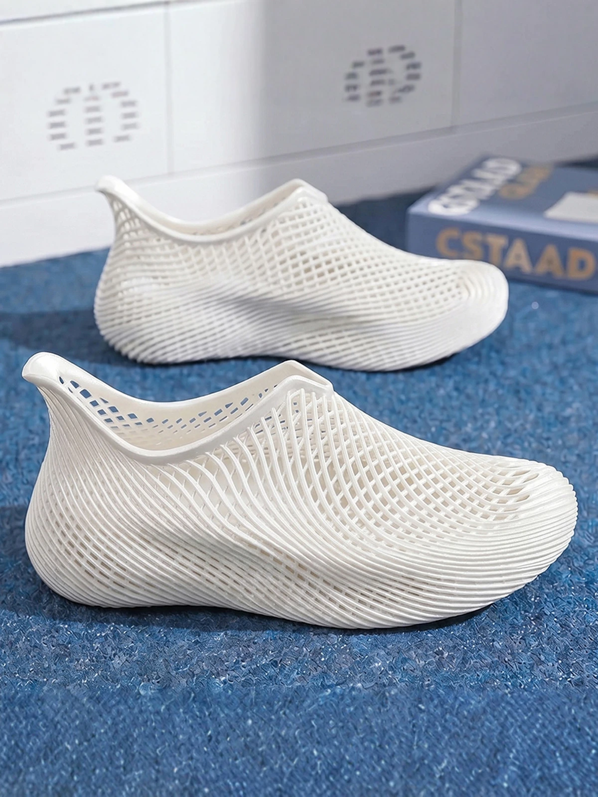 

3D Printed Men's Summer Hollow out Breathable Anti-Slip Waterproof Beach Trekking Sandals Casual Slip-On EVA Material