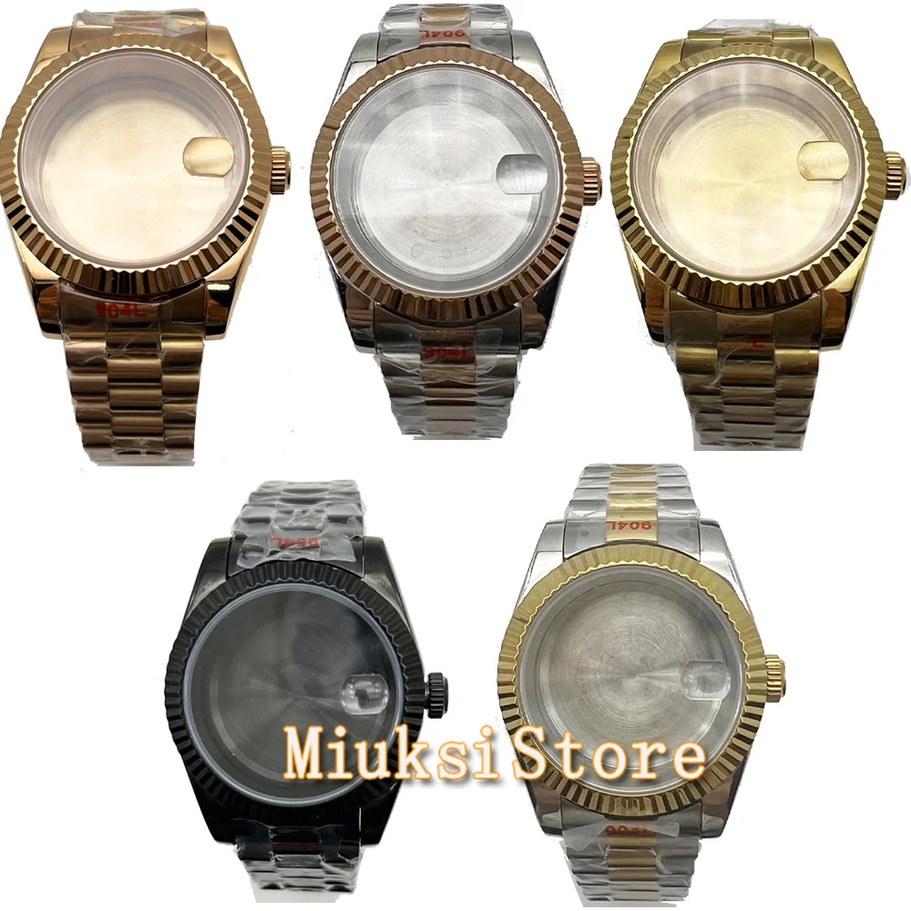 

36mm/40mm Watch Case With Strap Sapphire Glass For NH35 NH34 NH36 ETA2824 2836 Miyota8215 8205 821A PT5000 ST2130 Movement