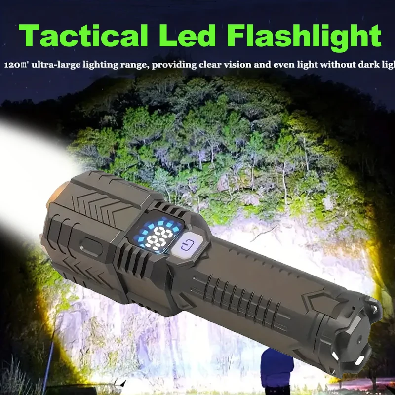 

P70 LED Flashlight - USB-C Rechargeable 1000LM Zoomable Torch, Waterproof Bike Light for Cycling/Camping/Emergency (3 Modes)