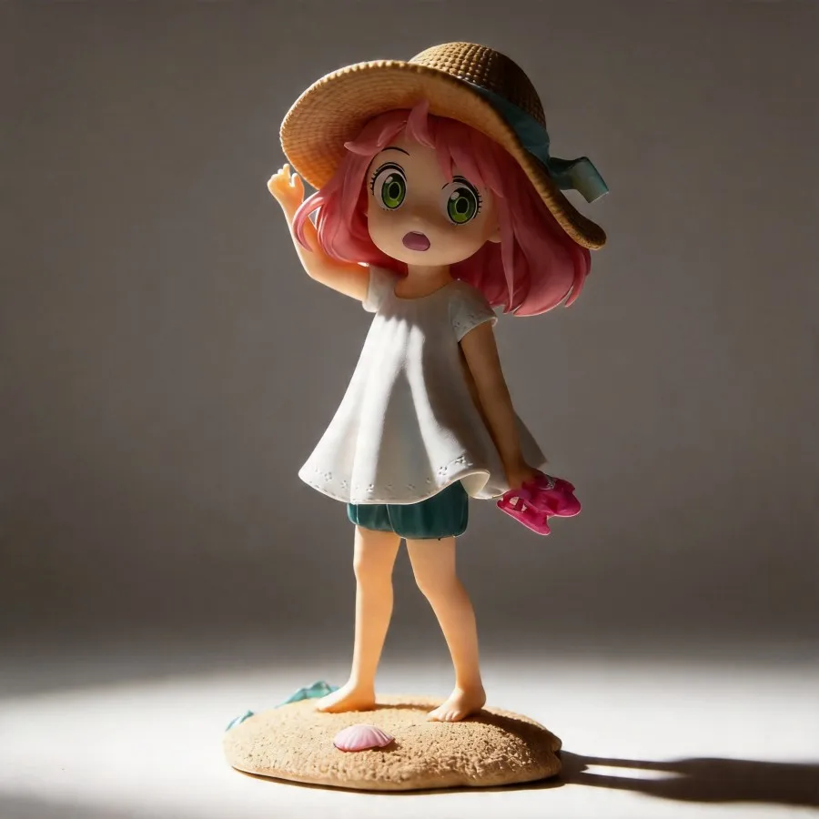

SPY×FAMILY Anya Forger Beach GK Figure - 18cm Viral Anime Model Desktop Ornament Birthday Gift Collection