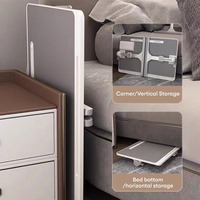 Portable Adjustable Height Lifting Bed Display Stand with Drawer Foldable Laptop Lazy Learning Desk Reading