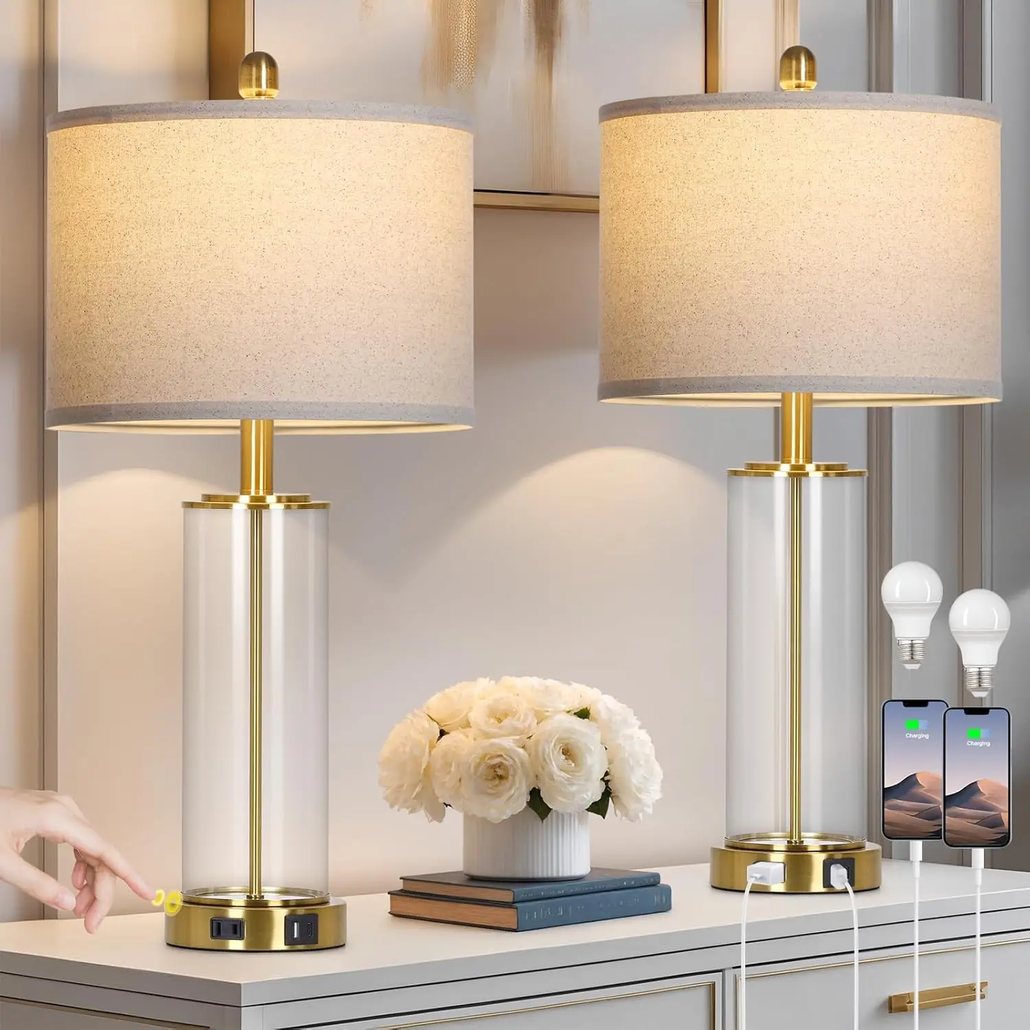 26' Gold Glass Tabl…