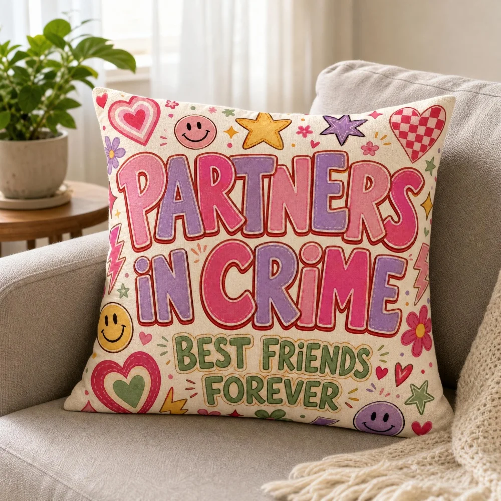Colorful Smile Heart Star Print Stuffed Throw Pillow Multi Sizes Cushion Sofa Bedroom Bestie Friends Gift Decor Pillow