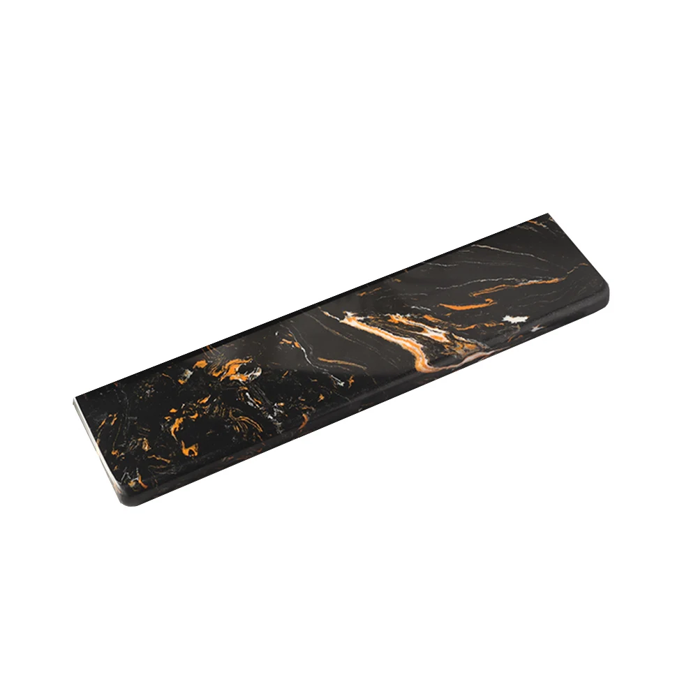 Customized Natural Quartz Cool Wrist Rest Pad For Capacitive Mechanical Keyboard 61 63 64 87 96 104 108 Q3 Max Black Palm Pad