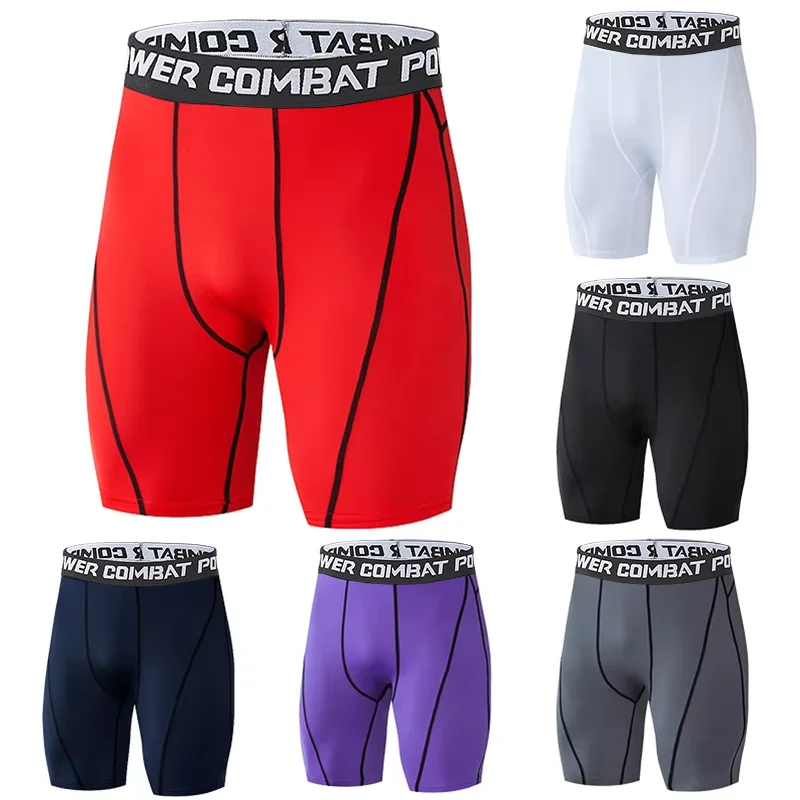 Men Bodybuilding Shorts Fitness Boxers Gym Knickers Male Muscle Alive Elastic Compression Tights Skinny Leggins Hombre