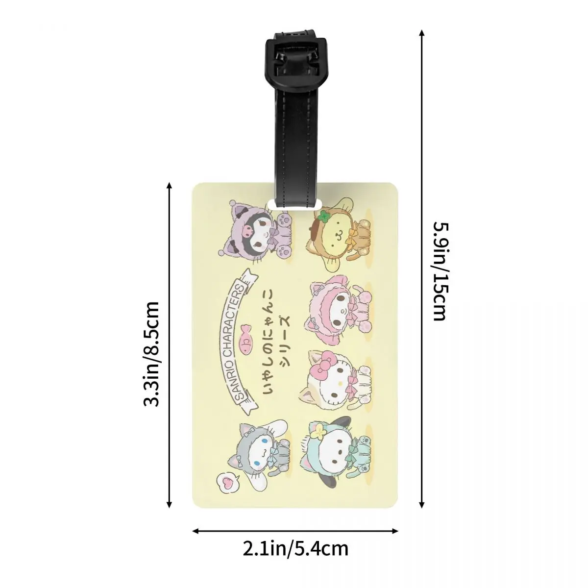 Hello Kitty Kuromi Kawaii Sanrio Anime Luggage Tag Travel Silicon Portable Label Baggage Tag Name ID Address Baggage Tags Gift