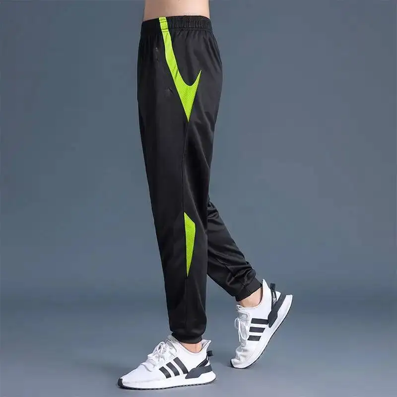 

Молодежные трендовые повседневные свободные спортивные брюки мужские S принт эластичный пояс с карманом на молнии быстросохнущие дышащие тренировочные брюки для бега