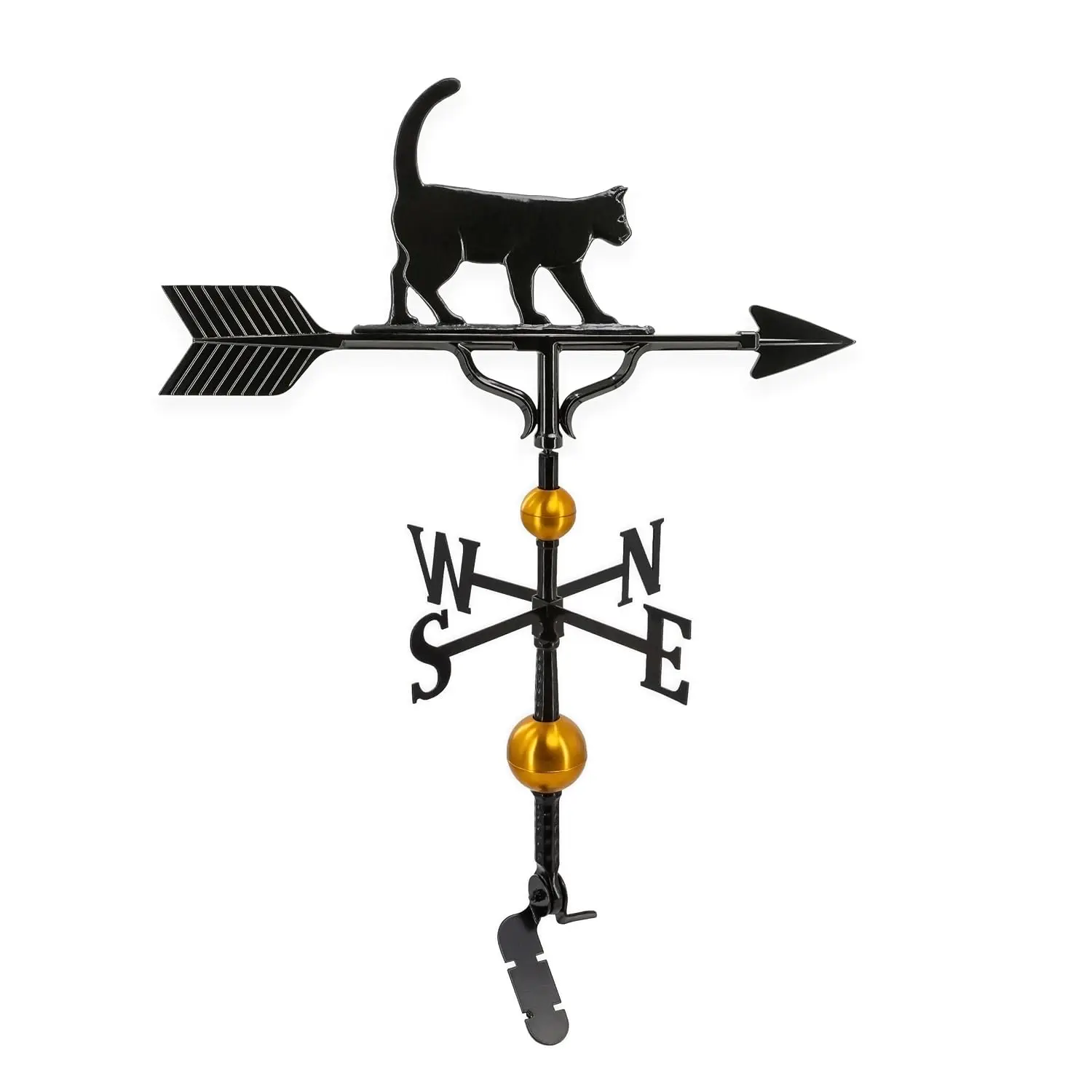 Aluminum Whale Weathervane - Deluxe, Black