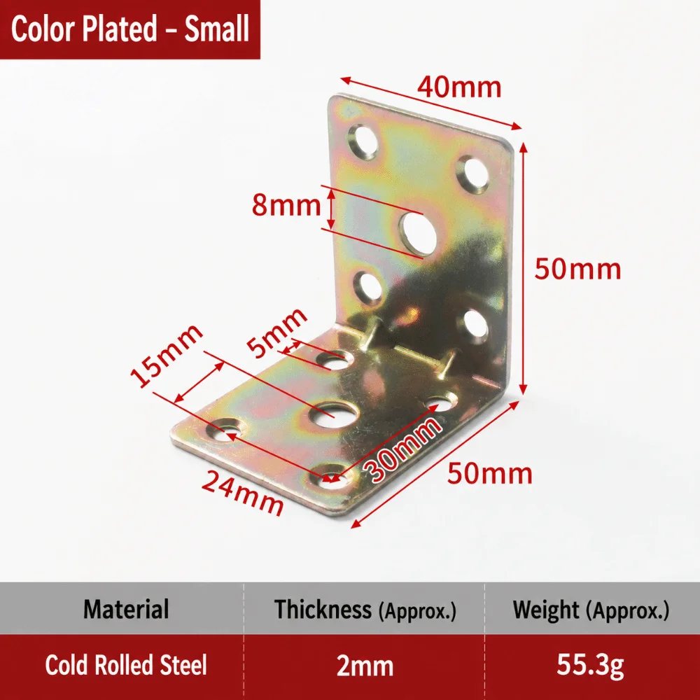 Stainless Steel Material Stainless Steel Brackets Reinforcement Rustproof Angle Corner Brackets 90 Degree Angle