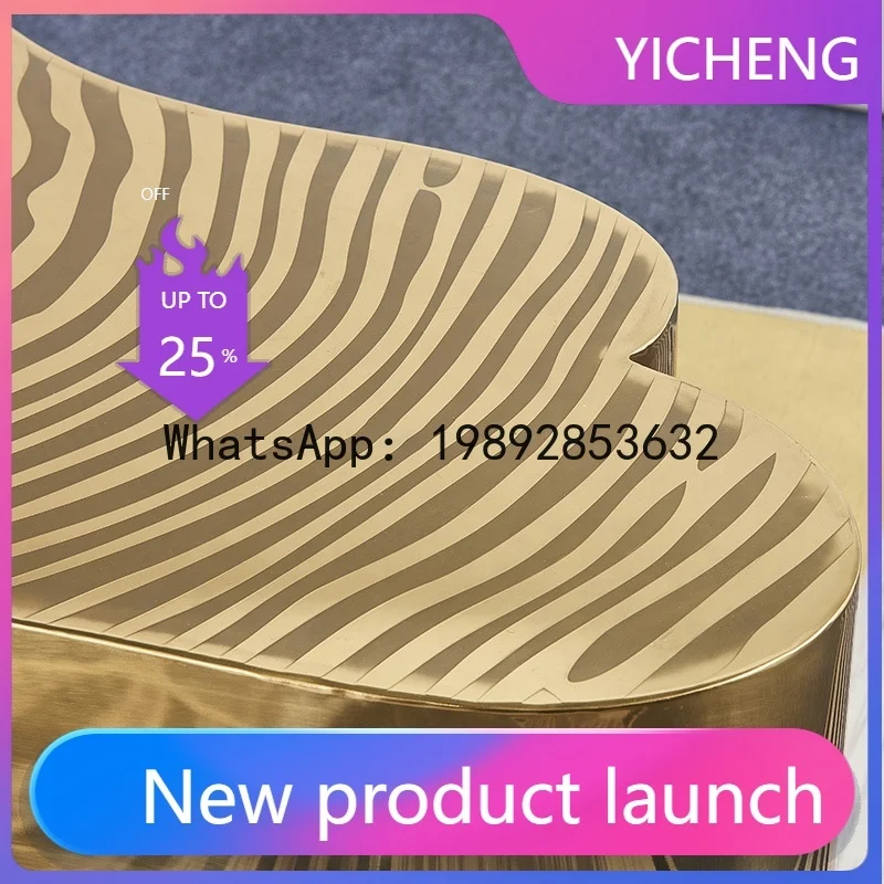 

6ZZHot Sale Irregular Tree Trunk Shape Coffee Tables Gold Stainless Steel Center Tables Light Luxury Style Tea Tables