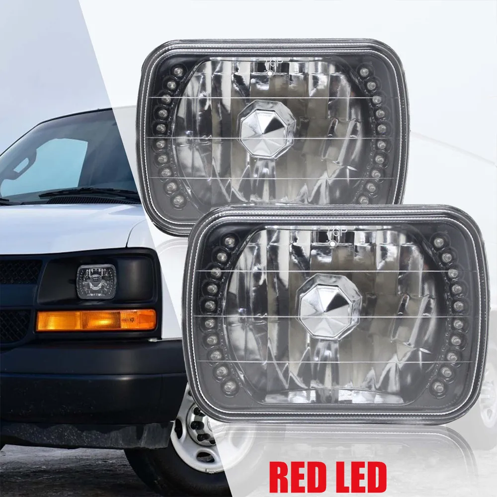 

Пара красных фар 7x6" и 5x7" для Chevrolet Express Cargo Van 1500 2500 3500 (левая и правая)