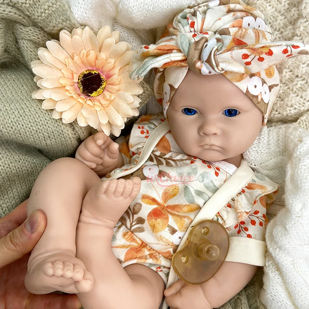 Hot Sale 18" Full Body Solid Silicone Reborn Baby Doll Girl 3D Paint Skin Lifelike Washable Newborn For Reborn Doll Enthusiasts