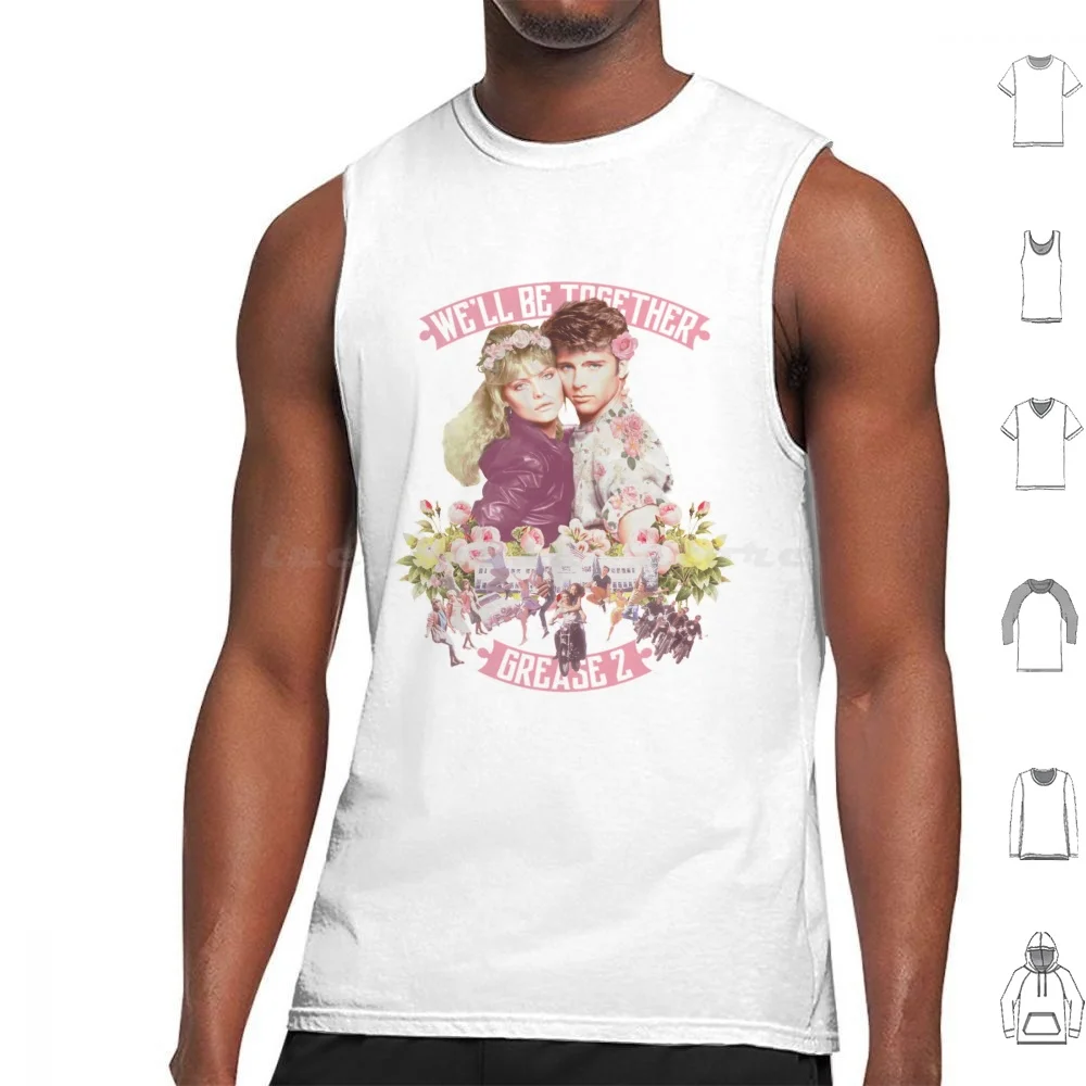 Grease 2-Floral Tank Tops Vest Sleeveless Grease 2 Stephanie Michael Rydell School