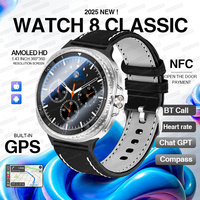 Classic 8 Ultra Smart Watch 46mm HD AMOLED Screen GPS Tracking ChatGPT NFC BT Call Sports Smartwatch Fashion Men Women Watches