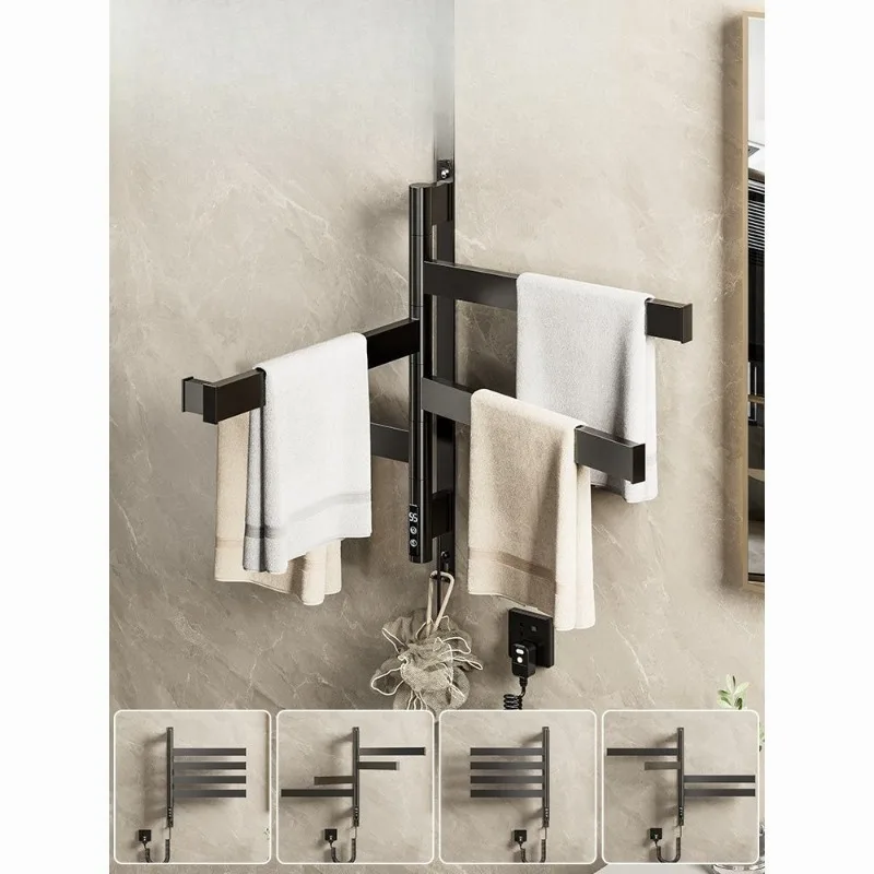 رف مناشف كهربائي دوار لمرحاض الحمام #1