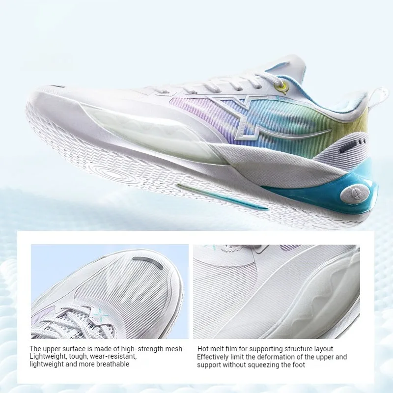 Xtep Qingxi Basketball Shoes For Men 2025 Spring Combat Wear-Resistant Sports Shoes Outdoor Guards Rebound Sneakers 875119120003
