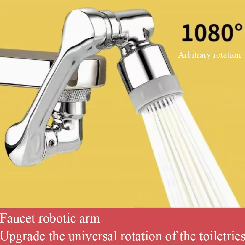 Universal 1080°Rotatable Adjustable Faucet Mechanical Extension Arm Single/Dual Water Flow Bathroom Basin Kitchen Tap Accessorie view 3