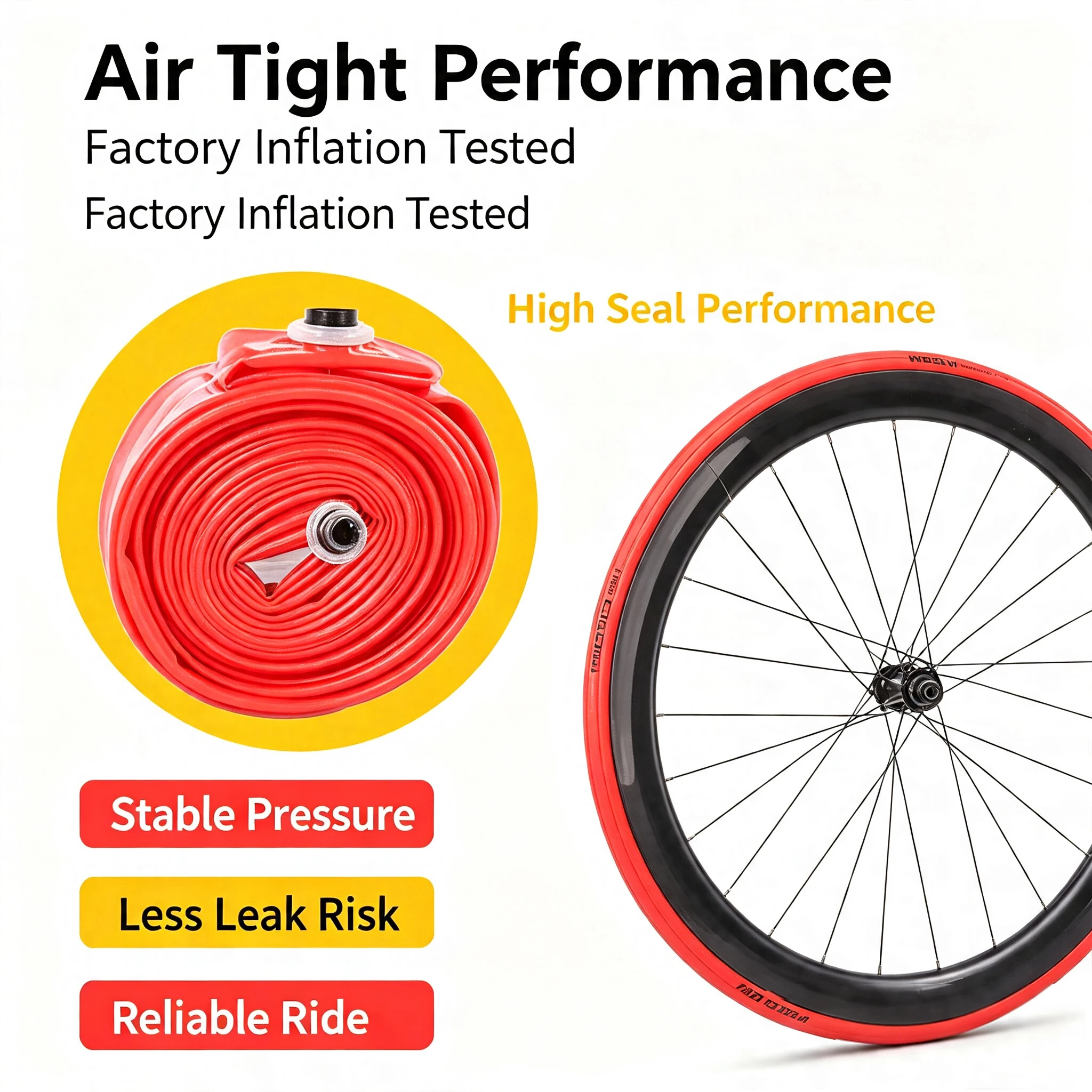 1Pcs Ultralight 28g Bike Inner Tube 700X23 25 28 32 Road Bicycle TPU Material Tire 65mm Length French Valve