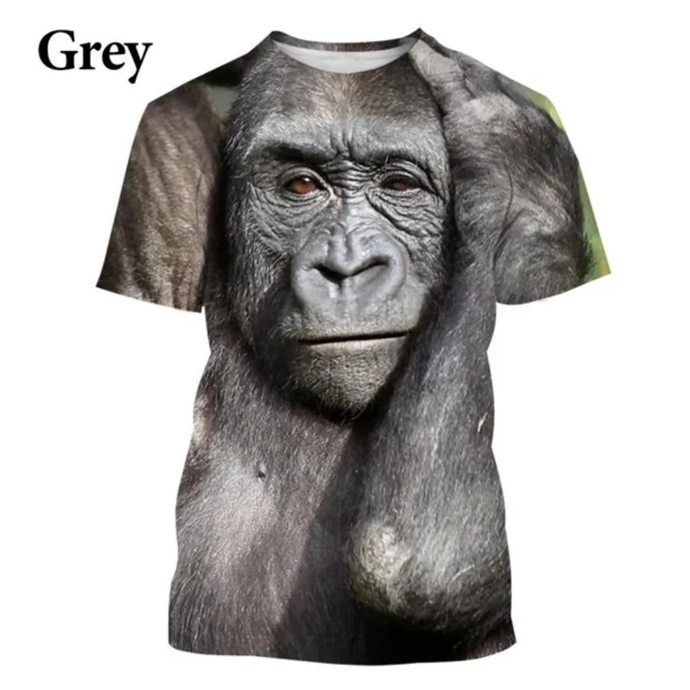 

Man T-Shirt Designer Funny Orangutan Monkey 3D Printing Funny Hip-Hop T-Shirt Summer New Animal Personality Hip-Hop Tops Tees