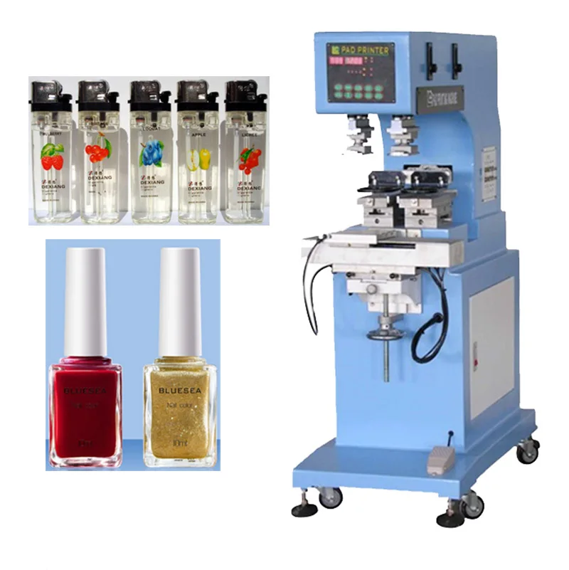 Donguan 2 Color Ink Cup Pad Printing Machine Tampon Mouse Pad Printing Machine for Baseball Printing