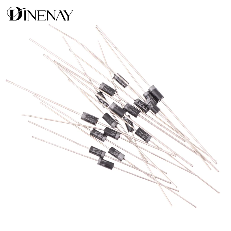 50Pcs Completely New Schottky Rectifier Diodes 1N4001 1N4002 1N4004 1N4007 Direct Insertion Rectifier Diodes DO-41 1A 50V-1000V