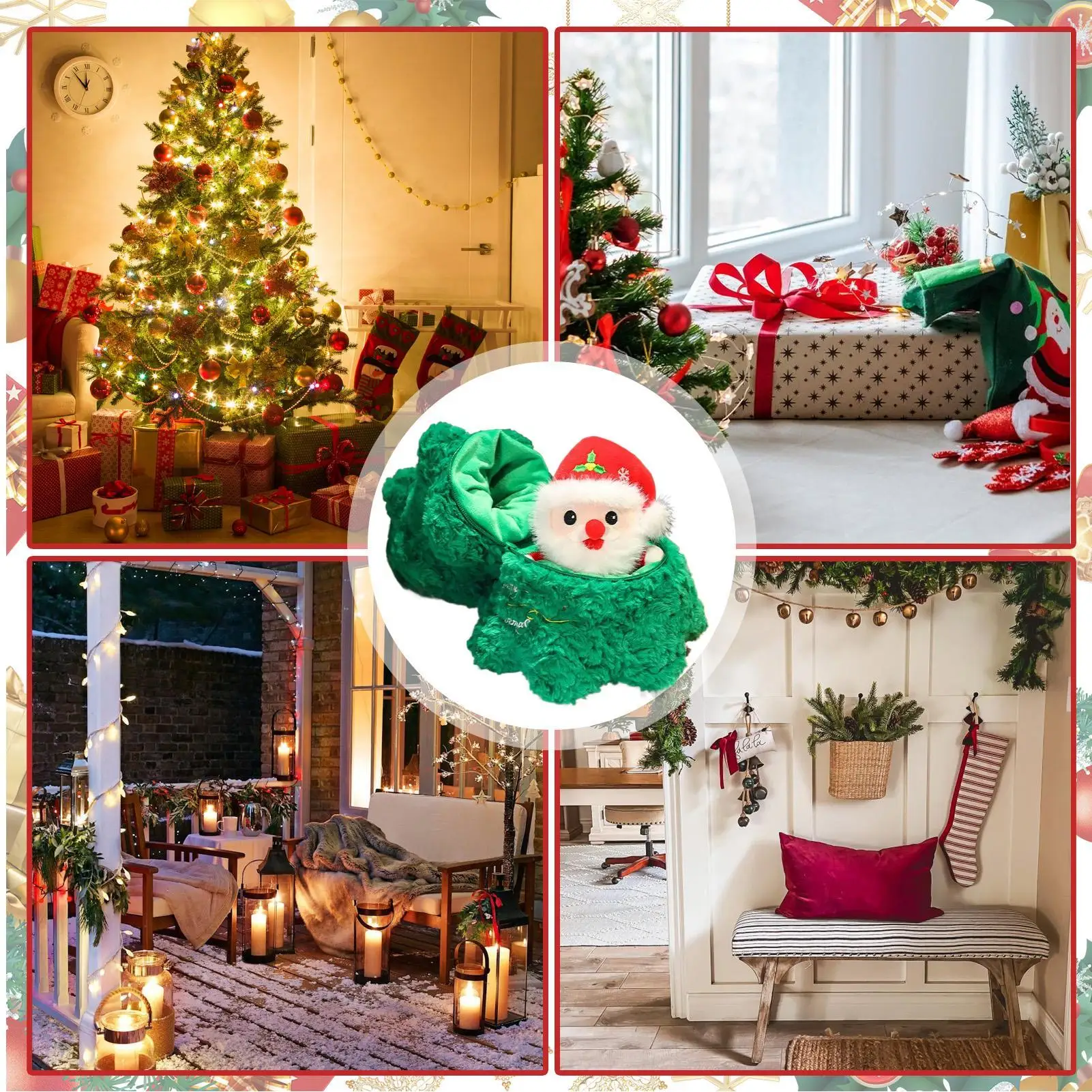 

Рождественская елка, плюшевая Санта-Снеговики, милый домашний декор, праздничная плюшевая кукла, мягкие игрушки для спальни, гостиной, школы, общежития, квартиры