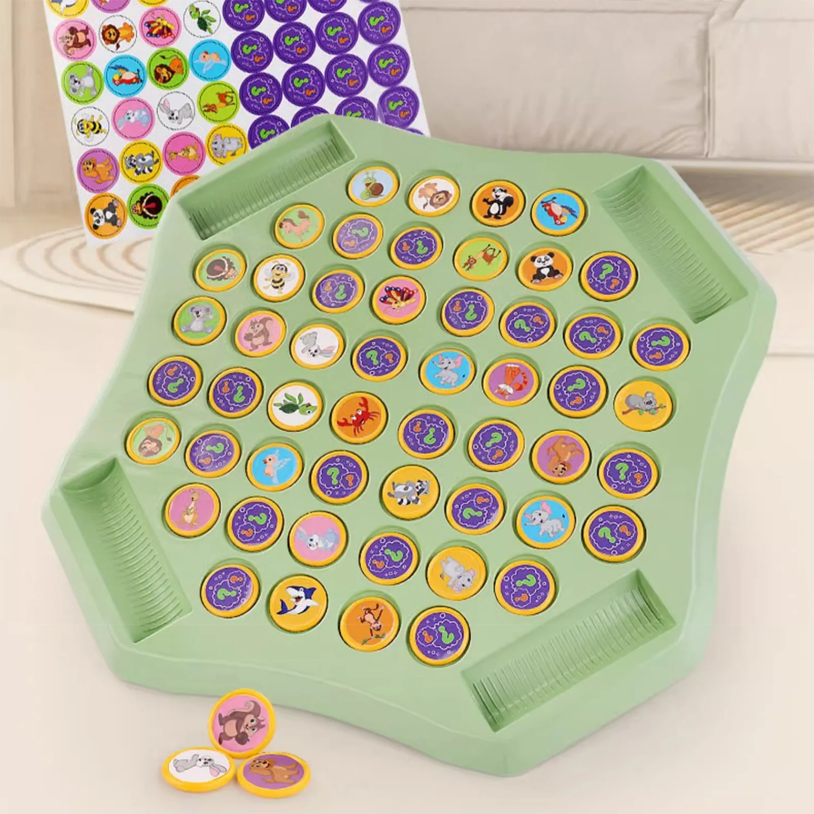 Memory Game Educational Chess for Kids Toddlers Montessori Animal Fruit Matching Toy Cognitive Thinking Training Gift Set