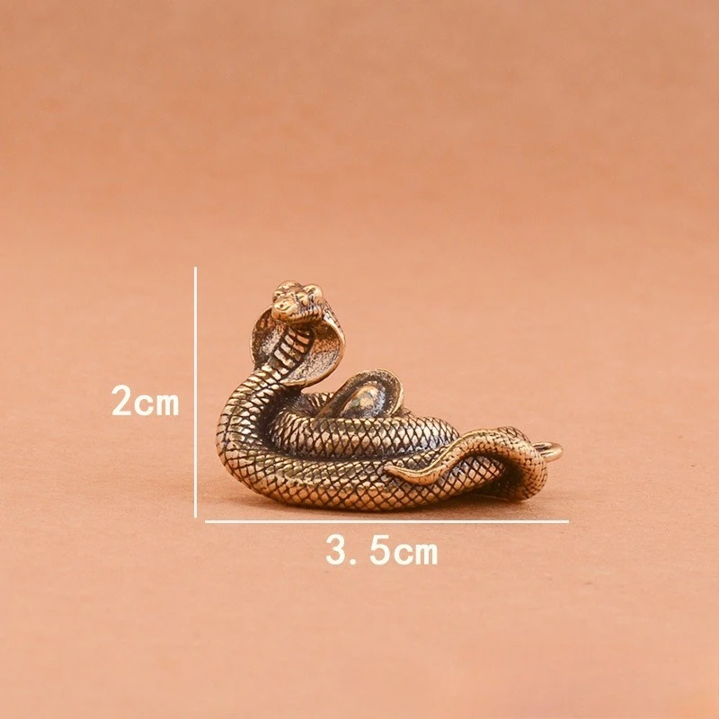 1 PC Ingot Snake Keychain DIY Landscape Ornament Accessory Pendant Creative Animal Figurines Home Decoration Accessory Present