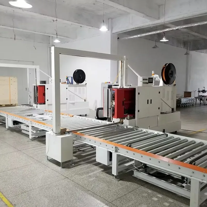 Online Fully Automatic Packing Line Horizontal Pet Pallet Strapping Machine