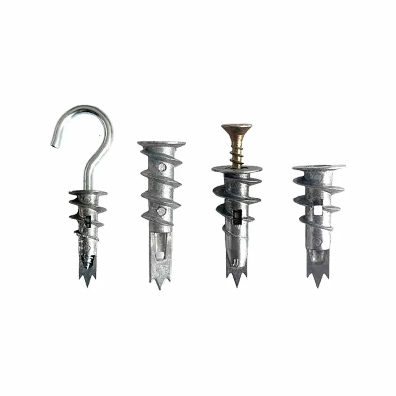 Zinc Alloy Zamak Self Drive Wall Anchors 13*32 13*42 mm / Self-Tapping Hollow Wall Expansion Screws for Drywall & Plasterboard