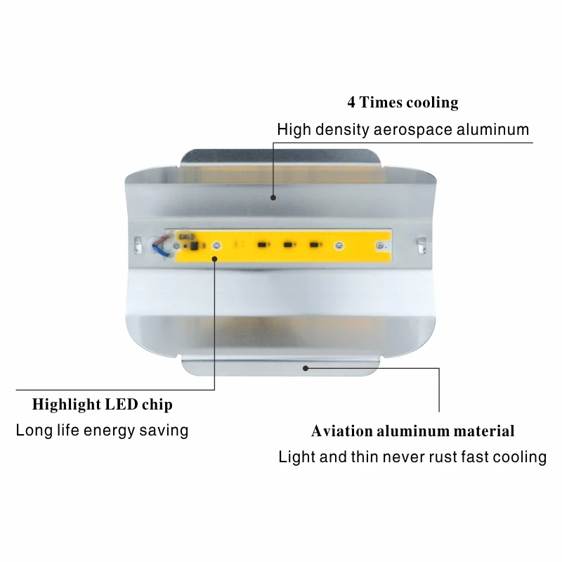 Foco reflector Led para exteriores, lámpara de calle impermeable IP67, iluminación de paisaje, 30W, 50W, 80W, ca 220V-240V COB