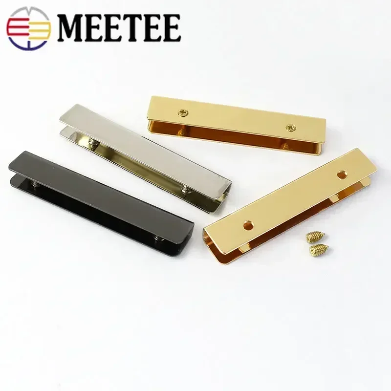 Meetee 5/10/20Pcs 5cm Bag Corner Screws Clip Edges Protector Metal Buckle Purse Decoration Corners Clasp Leather Craft Accessory