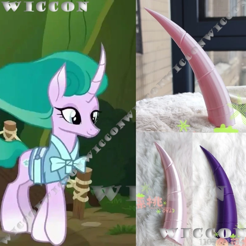 Mistmann Ern Horn Anime My Cute Pon Косплей Опора Головные уборы Розовый Фиолетовый Рог Для Девочек Женщин Cos Подарок Индивидуальный