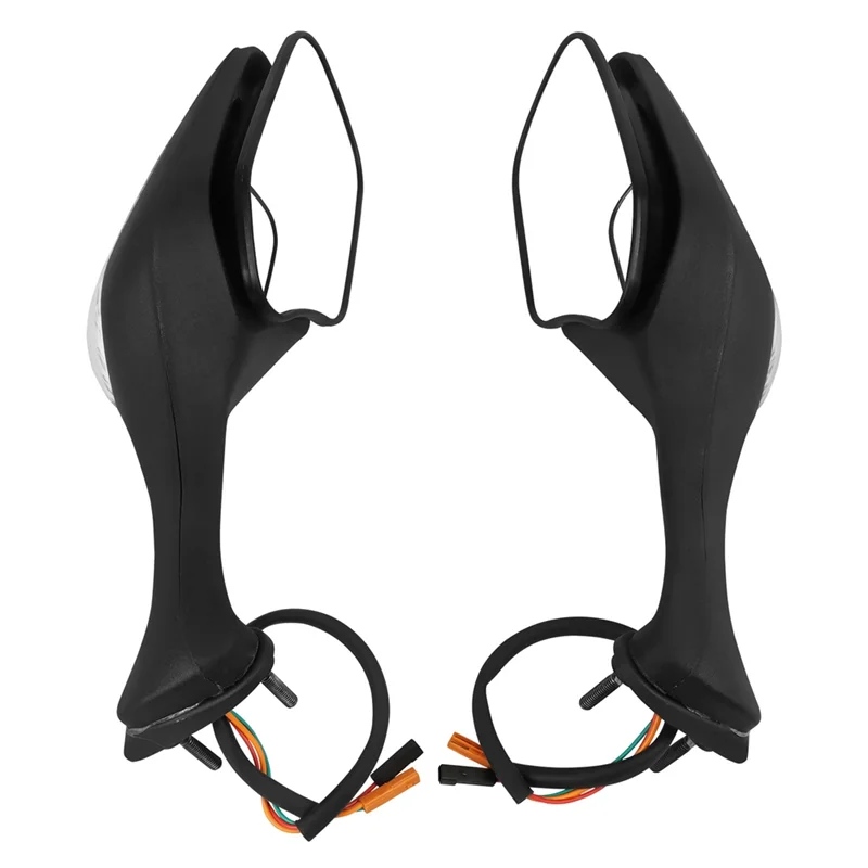 

NEW-Motorcycle Rearview LED Turn Signal Side Mirrors Black For Honda CBR1000RR 2010-2012 VFR1200 2008-2013