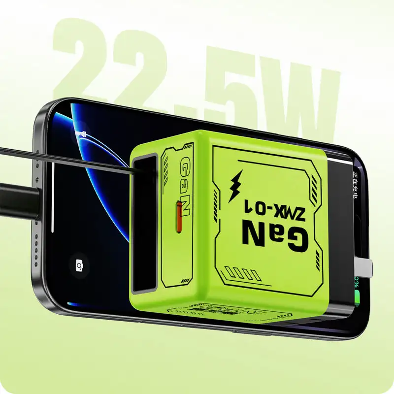 USB C-oplader 35W GaN snellaadadapter EU/US-stekker Multi-protocol compatibiliteit oplader voor Huawei iPhone