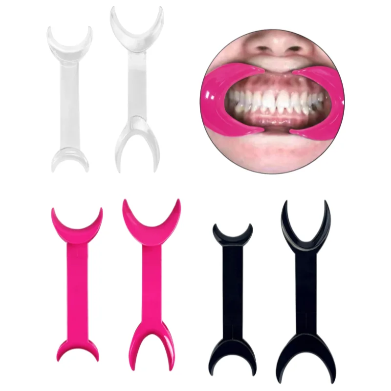 

2pcs Dental Cheek Mouth Lip Retractor T-Shaped Double-Headed Mouth Opener Autoclavable Reusable Colored Orthodontic Clinic Tool
