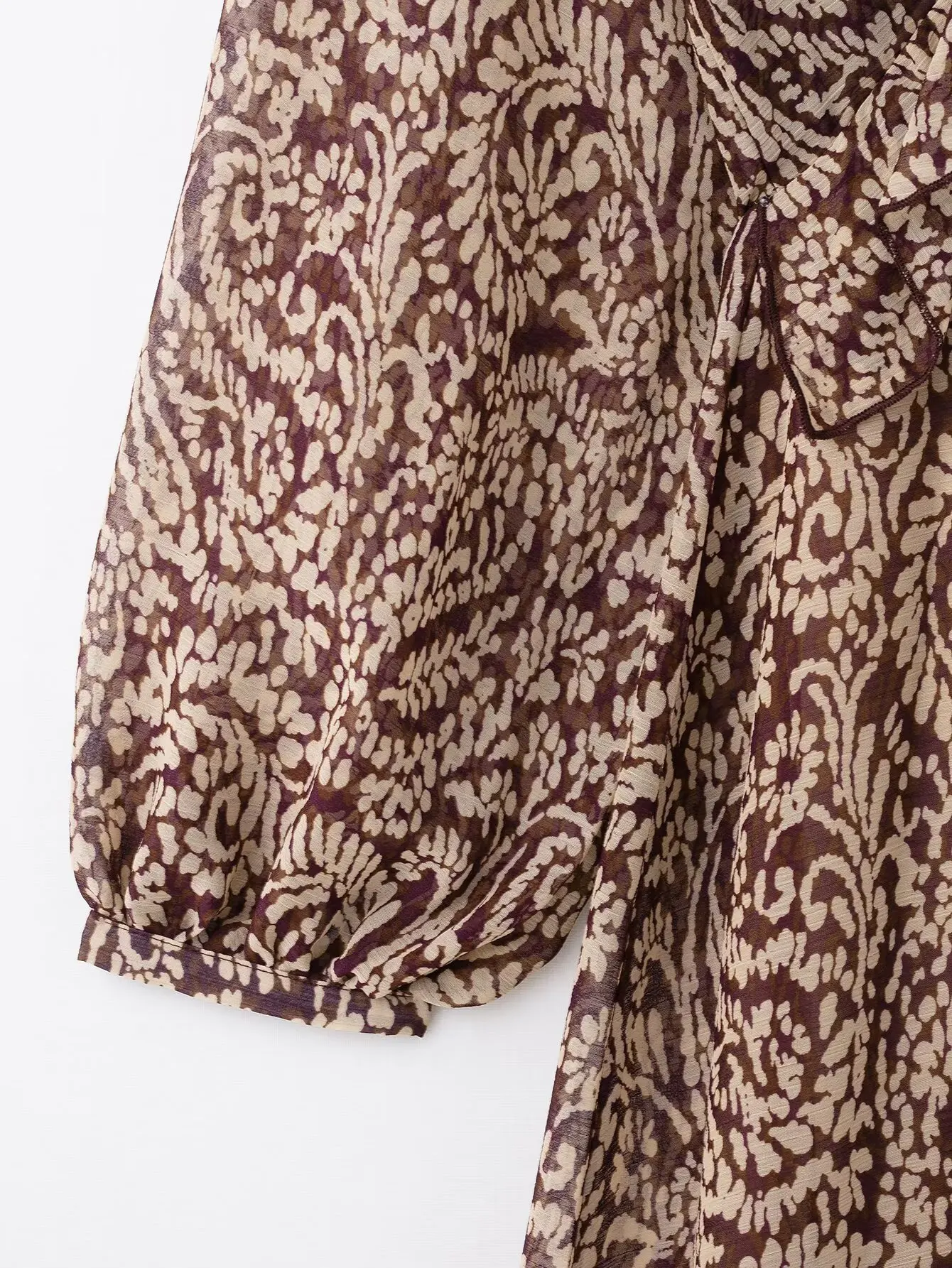 Kondala moda 2025 vintage primavera vestido com decote em v chique bohe renda casual vestido de manga longa feminino solto plissado impressão maxi vestido