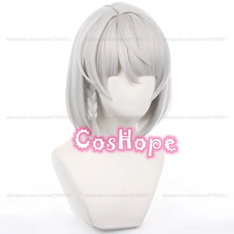 c'3,f\6;h'ZZZ Anby Demara 32cm Short Hair Silver White Wig Cosplay Anime Wigs Heat Resistant Synthetic Wig7;b'9.j/2\ view 4