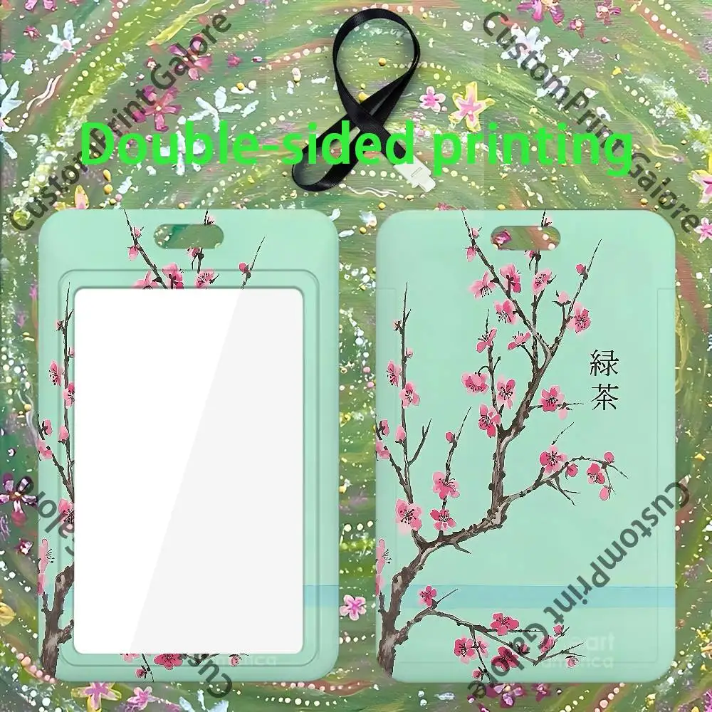 A-Arizona T-Tea 2000s Custom ID Card Sleeve Clear Holder Print Logo For Staff Name Tag Horizontal Vertical - view 4