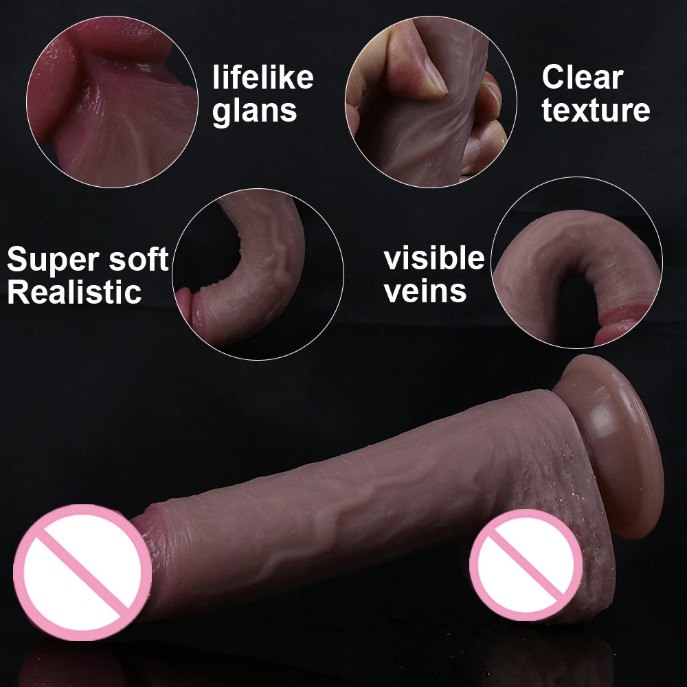 Top Cock Realistic Dildo Black Big Dick Huge Penis Adults Anal Sex Toys Vagina Strapon Masturbators For Woman G-spot Stimulator