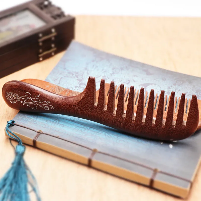 

Natural Sandalwood Comb Anti-Static Hair Combs Hair Brush Hair Combs Hair Accessories Scalp Massage Brush Healthy combs Makeup