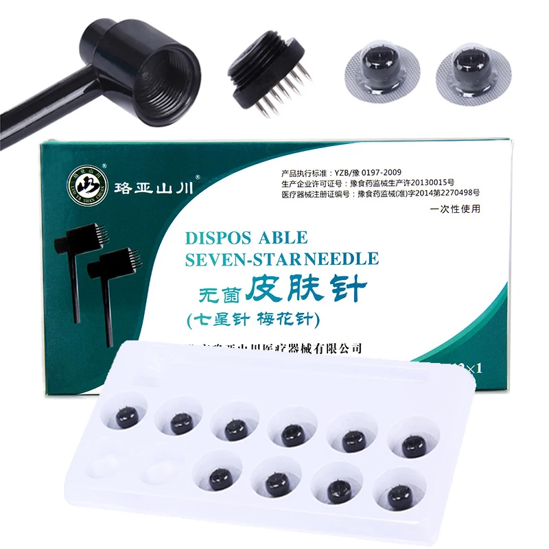 13 Head Dermal Needle Bloodletting Needle Disposable Plum Blossom Shaped Blood Hammer Lancet Sterile Acupuncture