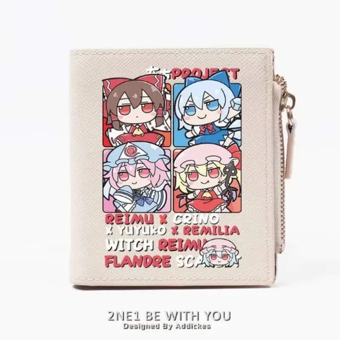 

Anime Hakurei Reimu Fashion Wallet PU Purse Card Coin Zipper Money Bag Cosplay Gift B1885 Anime
