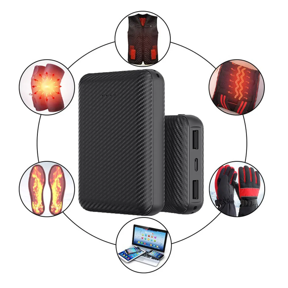 20000mAh Power Bank Heated Vest Power Bank Heated Jacket Battery Charger External Battery winter Heating Scarf Socks Power Bank