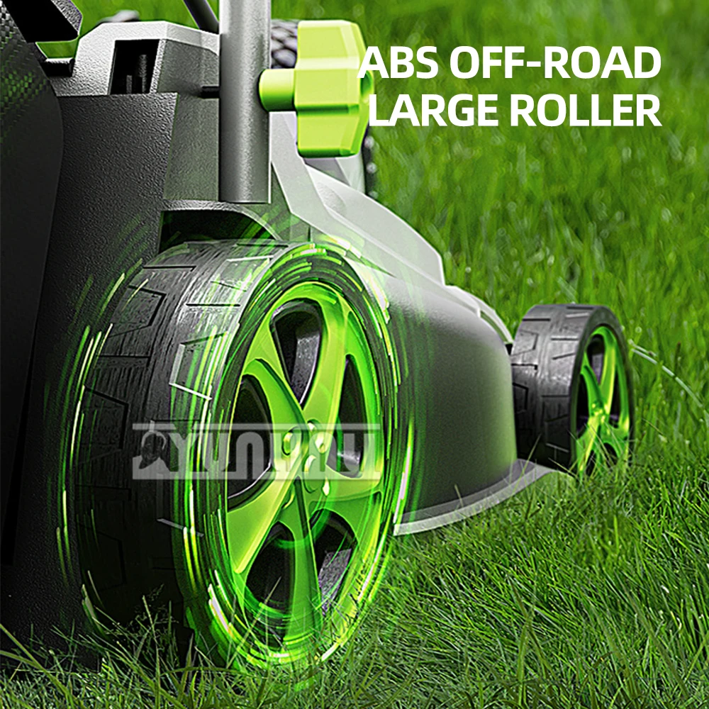 7 Gears Electric Lawn Mower 40V4Ah Brushless Lawn Cutting Machine Hand Push Lithium Battery Lawn Trimmer 900W 3300RPM