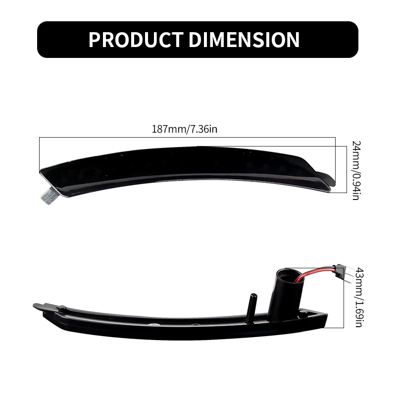 2PCS LED Side Marker Turn Signal Lights Canbus ​​For Mini Cooper R56 05-10 R55 06-10 R57 07-10 R58 11-15 R59 11-15 R60 10-16