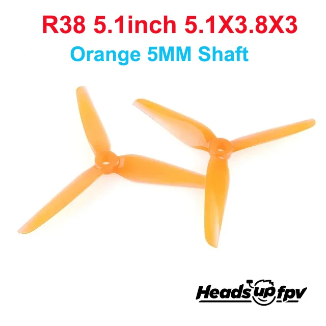 HQProp(8CW+8CCW) R38C 4.9X4X3 / R38 5.1X3.8X3 CW CCW PC 4.9-Zoll 5.1-Zoll 3-Blatt-Propeller für 2207 2306 bürstenlose Motoren – Detail 2