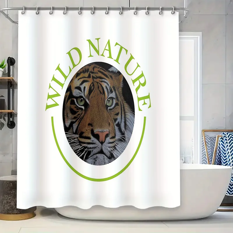 

Tiger Shower Curtain Wild Animal Forest Decor Jungle Bathroom Set Nature Wildlife Prints Home Decor Vintage Tapestry